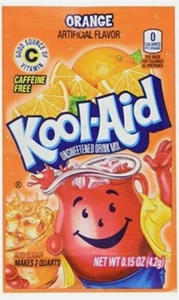 50 Packs Orange Kool Aid Drink Mix Vitamin C - Picture 1 of 1