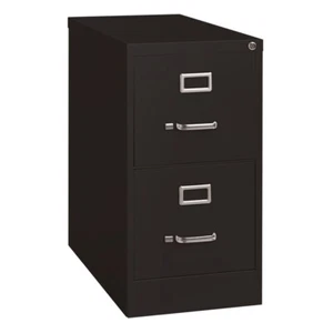 Pemberly Row 25" Deep 2 Drawer Commercial Metal File Cabinet - Black - 9 units - Picture 1 of 3