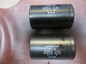 PIONEER SX1080 SET OF 2 MAIN CAPACITORS 22000UF,71v,85c MEASURE IN SPEC - Picture 1 of 3