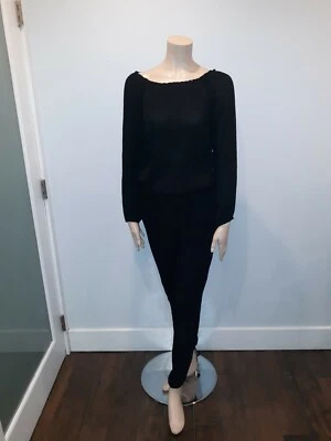 Terno de salto Brandy Melville preto com nervuras tamanho pequeno novo sem etiquetas - Imagem 1 de 4