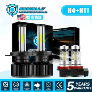 6-side H4 H11 LED Headlight Hi-Lo Beam+Fog Light For Toyota Highlander 2008-2010 - Picture 1 of 12