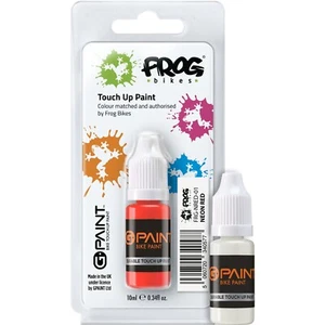 "PINTURA DE RETOQUE BICICLETAS RANA ""ROJO NEÓN + BLANCO CAPA BASE INCLUIDA"" - Imagen 1 de 6