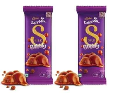 2 x Cadbury Dairy Milk Silk Bubbly Chocolate Bar, 120 g | free shipping - Image 1 of 4