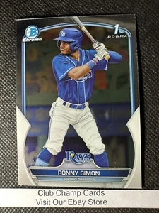 2023 #BCP-112 Ronny Simon Bowman cromo béisbol 1st Tampa Bay Rays - Imagen 1 de 2