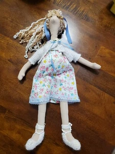 Handmade Interior Pregnant Tilda Doll Cotton Fabric Stuffed Textile Rag Cloth - Picture 1 of 5
