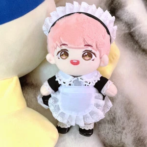 Juego de 3 piezas de ropa de muñeca de peluche de 15 cm 20 cm vestido de criada diadema delantal conjunto para juguetes - Imagen 1 de 6