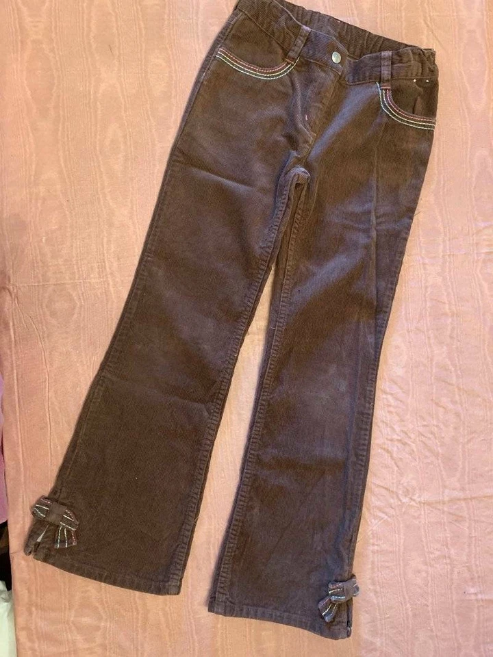 Gymboree Invierno Bailarina Pana Pantalones Castaño Marrón Pierna Arcos Talla 8 Usado en Excelente Condición Foto 1 de 1