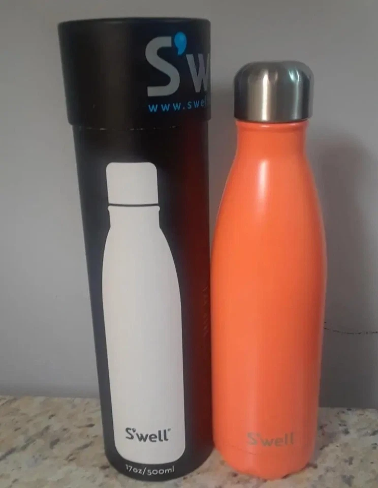 S'well Brand Thermos Canteen Bottle BIKINI PINK Satin Collection 10.25