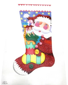 Needlepoint Forest Santa Christmas Stocking By Melissa Shirley - Picture 1 of 2