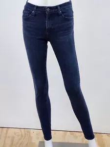 Jeans ajustados AG Farrah azul mezcla de algodón denim talla 25 - Imagen 1 de 6