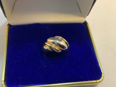 VINTAGE Tu-Tone 10K Gold Michael Anthony Dome Band Ring Size 5.75 - Image 1 of 4