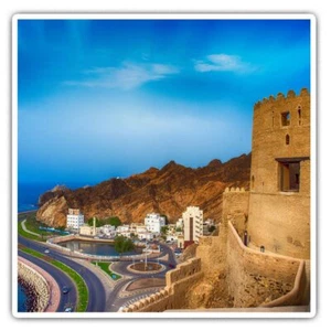 2 x quadratische Aufkleber 7,5 cm - Mutrah Corniche im Muskateller Oman cooles Geschenk #16666 - Bild 1 von 9
