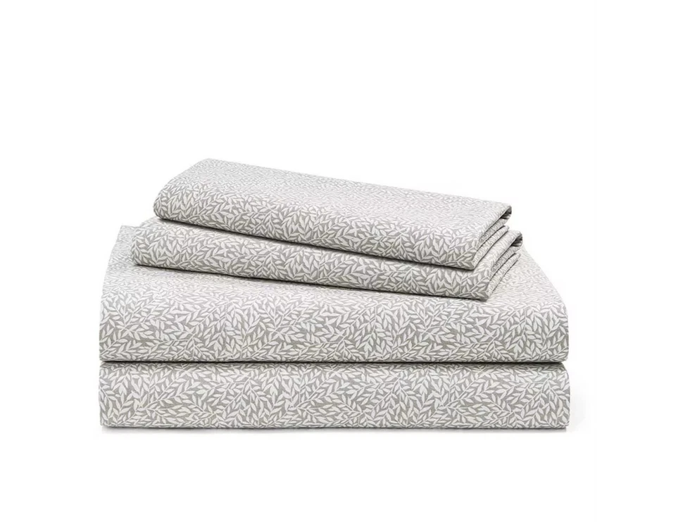 Lauren Ralph Lauren Spencer Leaf KING Sheet Set Stone Grey