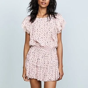 LoveShackFancy Floral Lace Silk Katie Mini Dress XS - Picture 1 of 14