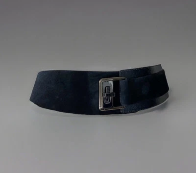 Suzi Roher 女式腰带黑色麂皮绒弹力休闲 S 码 — 第 1/4 张图片