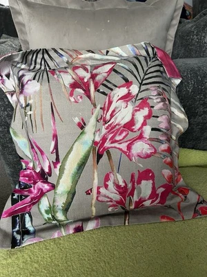 Harlequin Paradise Raspberry Cushion Cover 45CM x 45CM Internally Plus Trim - Image 1 of 2