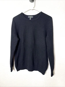 Charter Club Luxury 100% Cashmere Sweater Size L Large Black Pullover Crewneck - Picture 1 of 6