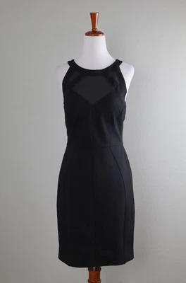 TED BAKER London $279 Ponte Stretch Sheer Mesh Yoke Halter Dress Size 3 US 8 - Изображение 1 из 4