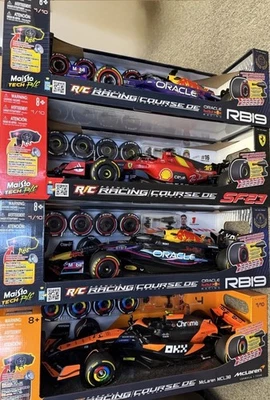 SET OF 4 MAISTO TECH 1:10 R/C FORMULA 1 RACING RB19 NIB RED BULL FERRARI MCLAREN - Image 1 of 4