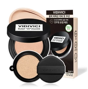 Vidivici Black Perfection Cover Fit Cushion 13g + Refill SPF40 PA++ K-Beauty - Picture 1 of 6