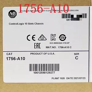 New Sealed AB 1756-A10 SER C ControlLogix 10 Slot Rack Chassis 1756 A10 - Picture 1 of 4