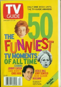 TV GUIDE -1999 -50 FUNNIEST TV MOMENTS -LUCILLE BALL + JERRY SEINFELD + ROSEANNE - Bild 1 von 1