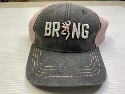 Browning Women's Adjustable Baseball Cap Pink And Gray New With Tags - Image 1 of 4