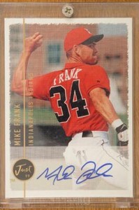 1999 Just Minors Auto Mike Frank Autographed Indianapolis Indians Baseball Card