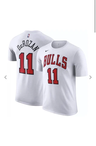 Nike DeMar Derozan Chicago Bulls White Number Tshirt Tee L Jersey Swingman Cover