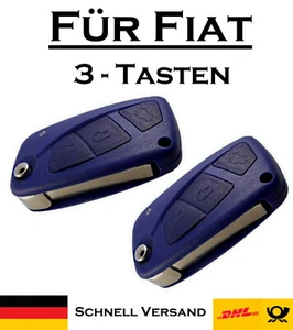 2x Klappschlüssel Gehäuse für Fiat - Ersatz 3 Tasten PKW Fernbedienung KS07 - Bild 1 von 4