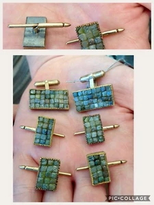 TODD REED WUNDERSCHÖNE, NEU, 22K ROHDIAMANT MANSCHETTENKNÖPFE / SMOKINGSET!  NR! - Bild 1 von 5