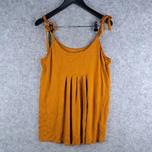 Cable & Gauge Top Womens Medium Brown Blouse Sleevless Scoop Neck NEW 8519 - Picture 1 of 13