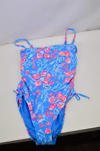 NWT Lilly Pulitzer Lorenda One Piece Swimsuit Blue Bahamian Rhapsody Sz 12 - Picture 1 of 7