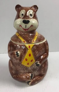 Vintage McCoy Hamms Bear Glass Cookie Jar 1972 Collectible - Picture 1 of 6
