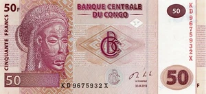 Billete Congo P97Aaa.2 50 Francos 2013 - Imagen 1 de 2