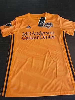 ADIDAS Houston Dynamo  2019/2020 Home MLs jersey cancer center womens nwt size S - Image 1 of 4