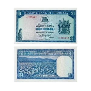 1979 RHODESIA 1 RHODESIAN DOLLAR BANKNOTE ARMS/FARMING AFRICA DOLLARS ZIMBABWE - Picture 1 of 5