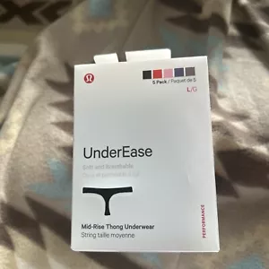 Lululemon Invisiwear Mid Rise Thong Sz Large MULTI COLOR 5 PACK - Picture 1 of 3