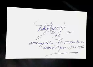 NED GARVER P BROWNS TIGERS AUTOGRAPHED SIGNED INDEX CARD 3X5 ADDED MANY STATS D - Picture 1 of 1