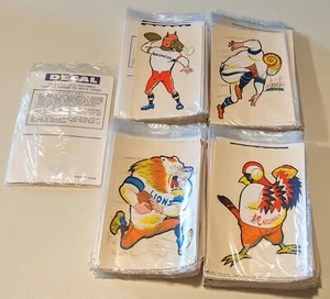 NFL AFL football stickers decal 4 diff Saints Rams Broncos Lions Cardinals 1969 - Picture 1 of 7
