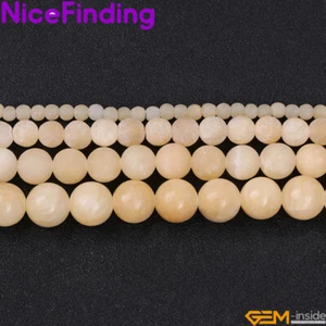Natural Yellow Jade Frosted Matte Round Beads For Jewelry Making Strand 8mm 10mm - Picture 1 of 35