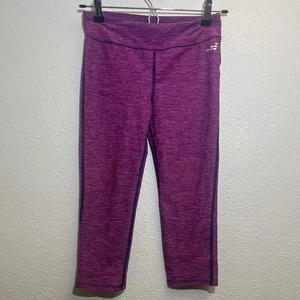 🔥BCG  Girls Purple Cropped  Leggings Gym Stretch Size Medium ( 8-10 ) - Picture 1 of 6
