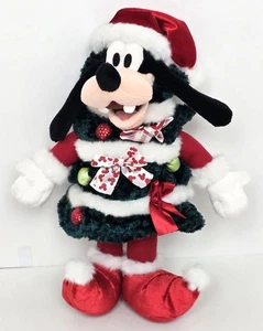 Disney 2010 Festive Goofy Plush Christmas Tree Santa Hat Disneyland 12” New - Picture 1 of 7