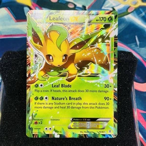 Carta ultra rara 2016 de JCC Pokémon Leafeon EX 10/83 Generations casi nueva - Imagen 1 de 7