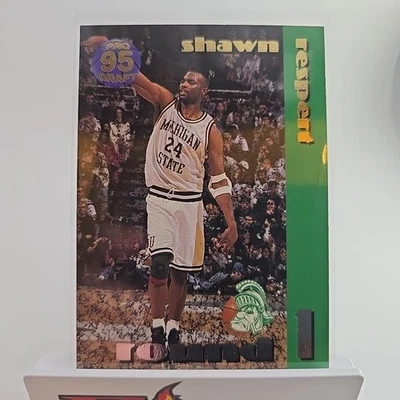 1995 Collect-A-Card Pro Draft - Shawn Respert #17 (RC) Michigan State Spartans  - Image 1 of 4