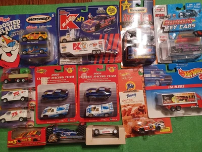 Mixed Brands Lot Of 14 1/64 Racing Champions,Classic,Tide,Siku,Matchbox,NHRA + - Image 1 of 2