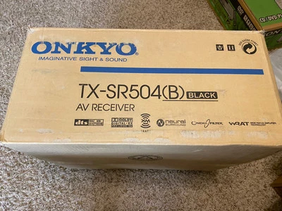 Onkyo TX-SR504 7.1 Channel Black Receiver With Remote Antenna Bundle Tested - Image 1 of 4