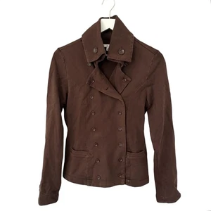 Chaqueta Militar CABI Doble Pecho 0711 Marrón Pino Algodón Terry Francés Mediana - Imagen 1 de 11