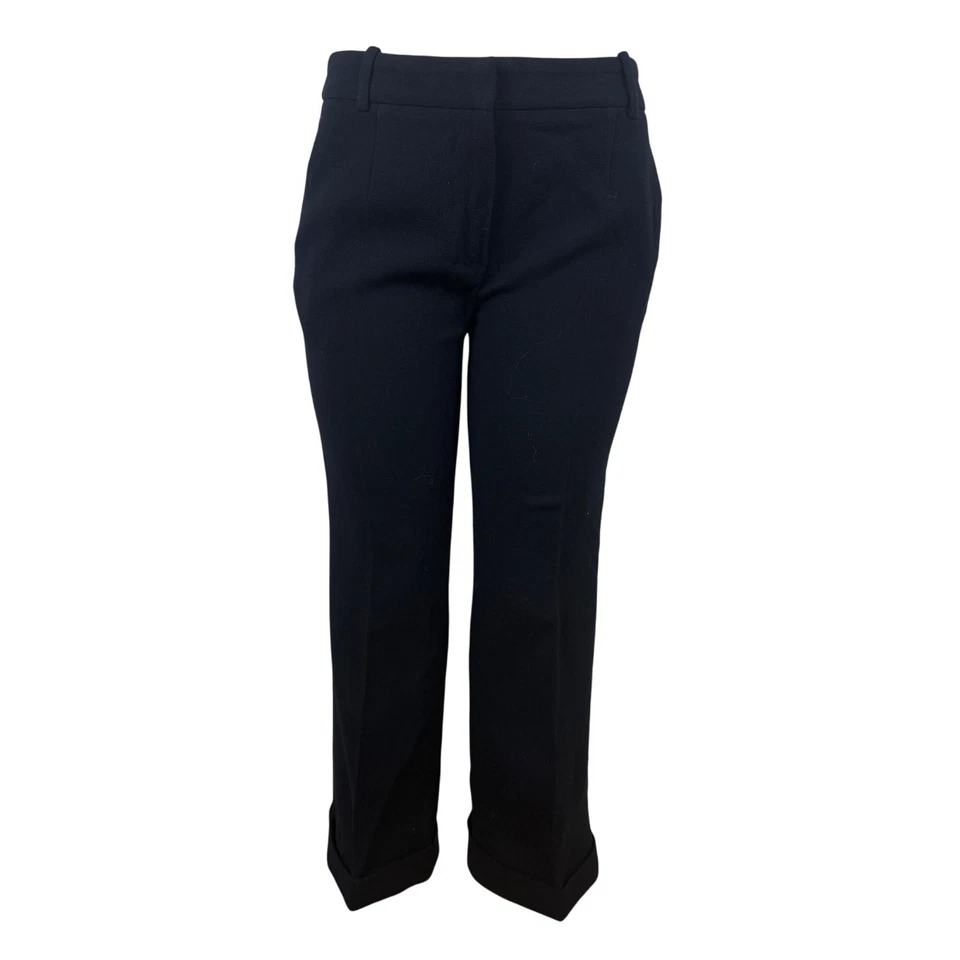 Pantalones de vestir Carven para mujer negros de lana de pierna recta a medida clásicos talla 40 Foto 1 de 4