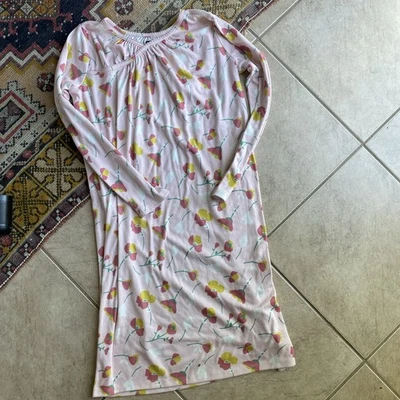 Tea Collection Girl’s nightgown size 12 Floral Poppies Pink Yellow Green - Image 1 of 4